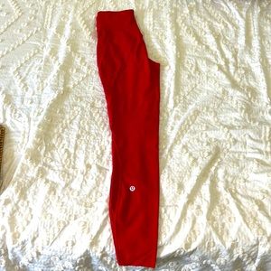 dark red lululemon leggings